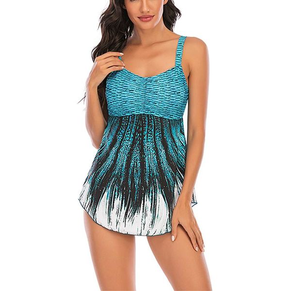 

one-piece suits 2021 summer european and american large print skirt swimsuit