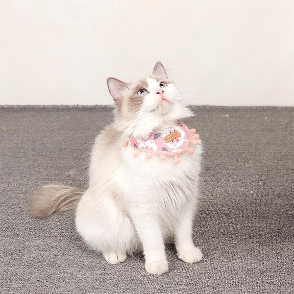 

cat collars & leads pet small fresh printing triangle scarf dog collar jewelry