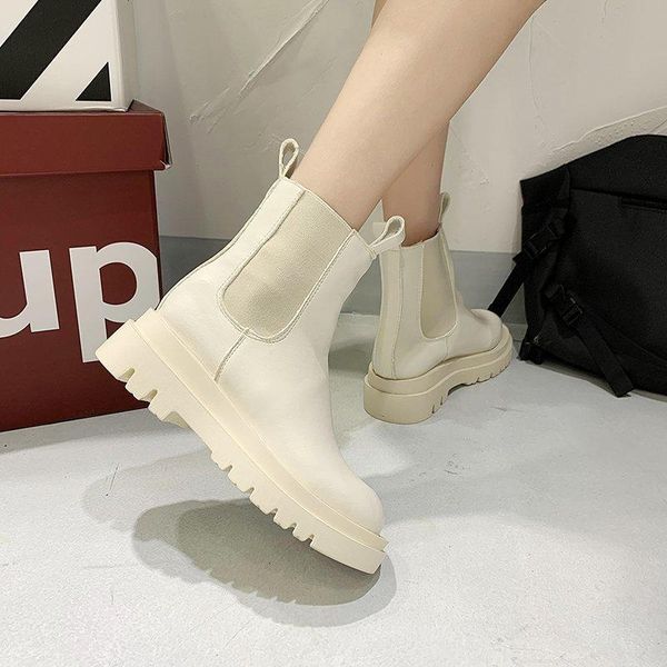 

womens black boots autumn fashion shoes british style comfortable footwear female bootie botas de mujer zapatos size 35-40