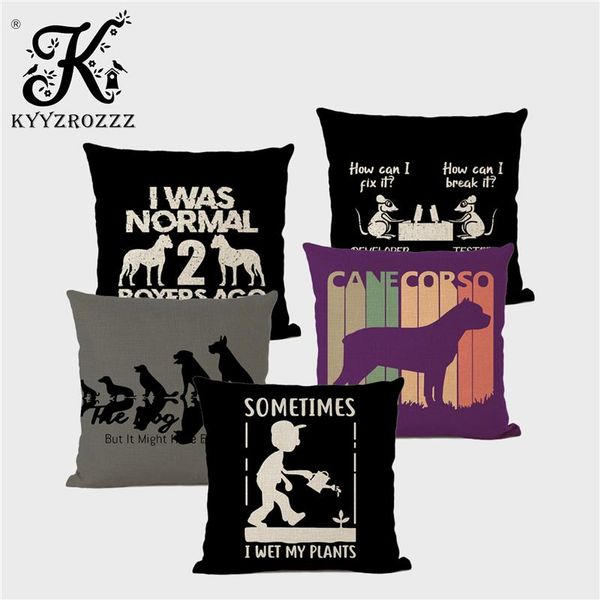 

cushion/decorative pillow cartoon dog print pillowcase happy day funny words mouse animal decorative alphabet cushion cover funda cojin45*45