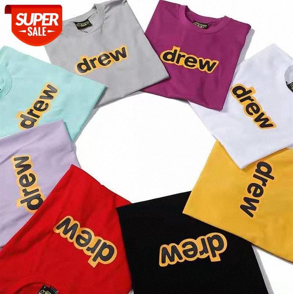 

trendy smiley face letter printing 8-color daily round neck pullover loose type youth color matching t-shirt #cw2b, White;black