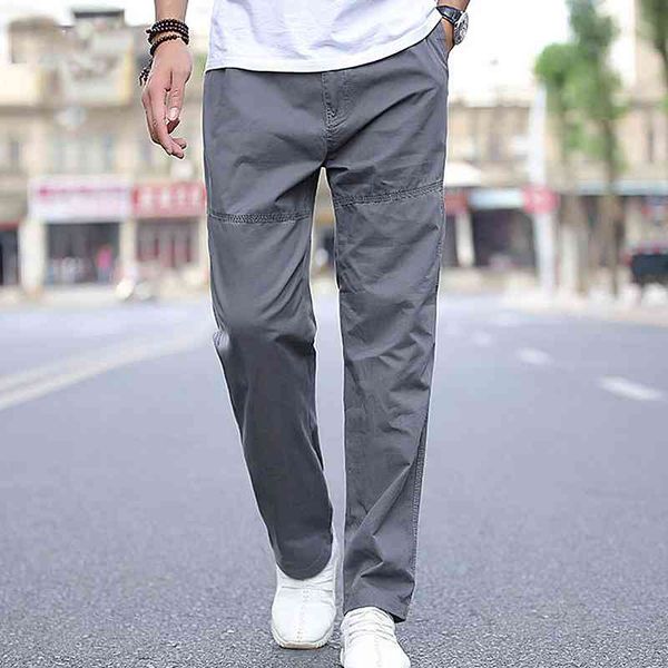 

men's pants summer plus size casual pure cotton thin section loose trousers men streetwear sweatpants cargo, Black