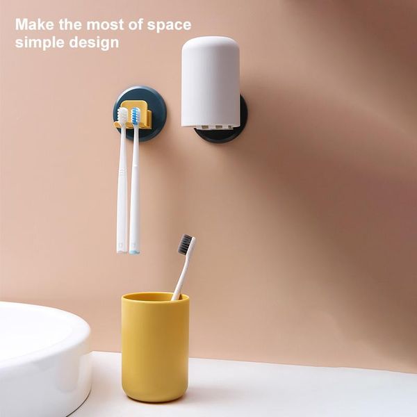 

toothbrush holders 4 colors cup set simple nordic style wall rack and mouth washing punch bathroom storage organizer
