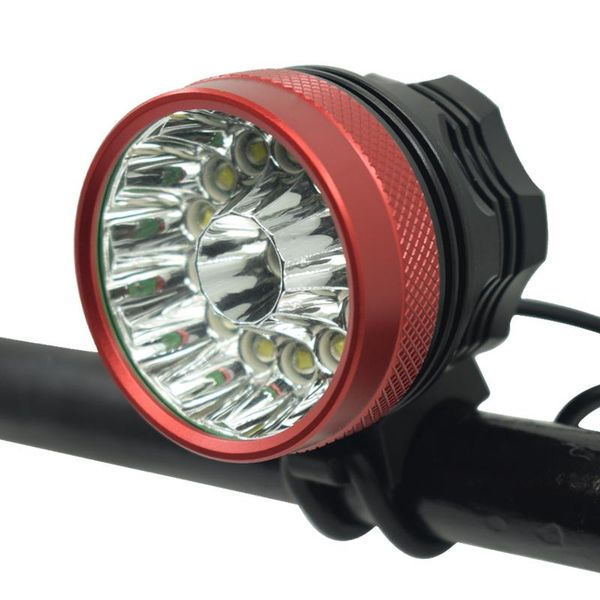 

wasafire 25000lm 14*t6 led bicycle headlight 3 modes bike front light headlamp waterproof super brightness cycling lights