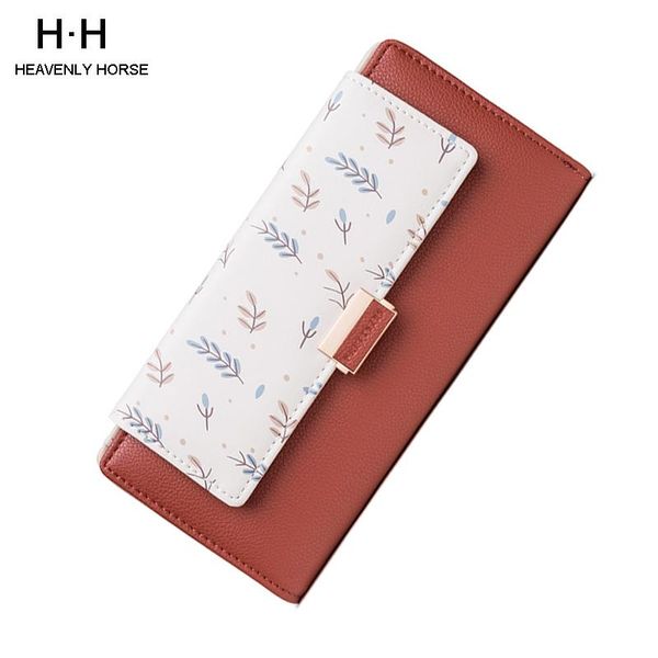

wallets women long small fashion brand pu purse ladies card bag for 2021 clutch female money clip wallet, Red;black