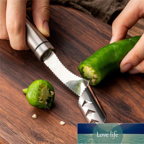 Chili Pepper Corer aço inoxidável de aço inoxidável pimentão removedor de sementes ferramentas fáceis de usar Preço de fábrica especialista Qualidade Qualidade de qualidade Último Estilo original