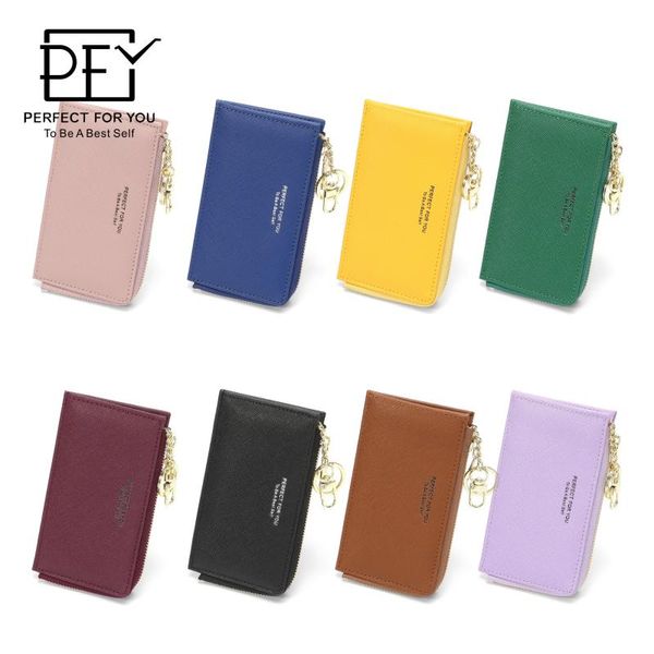 

card holders female wallet bag large capacity pu change storage, Brown;gray