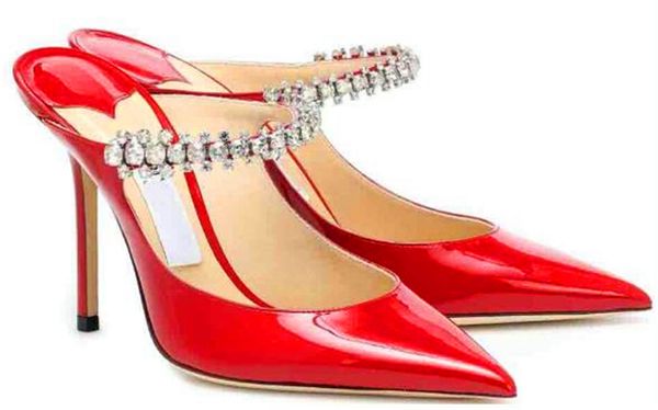 

elegant women's bing pumps pointed toe crystal straps stiletto heels lady high heels dress party wedding bridal gift with box,eu35, Black