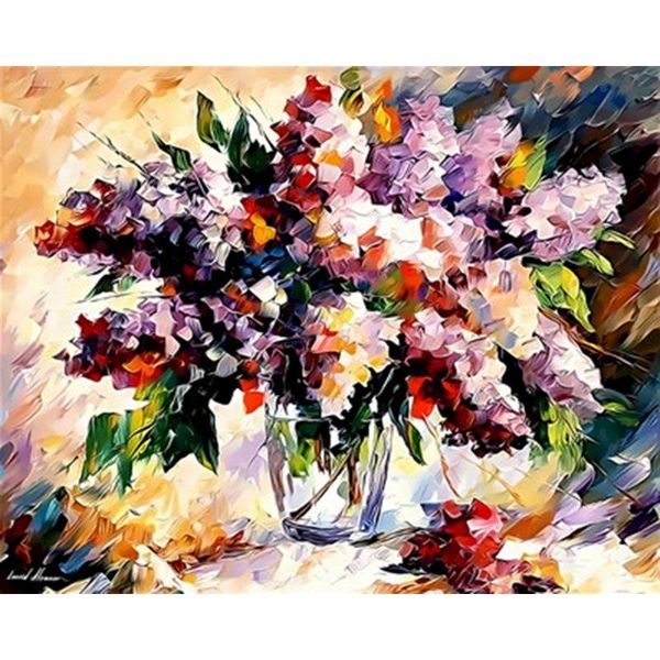 

paintings painting by number flower home decoration modern abstract purple vase diy drawing canvas handpainted wall decor artwork