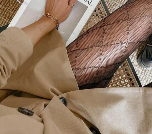 

womens lace stocking fashion letters pattern long socks party style leggings girls tights 2021 new size for wholesale, Black;white