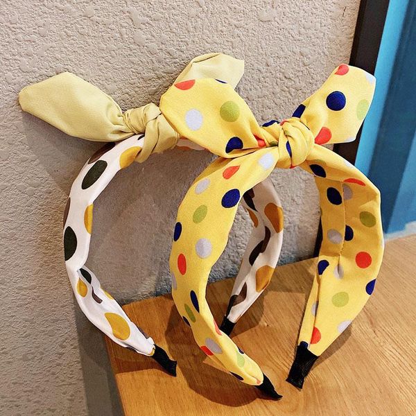 

hair accessories girls cute dot ears broadside hairbands kids lovely ornament headband holder hoops fashion, Slivery;white