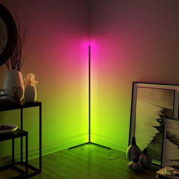 

floor lamps simple rgb led lamp modern wall corner light colorful bedroom atmosphere lighting club home decor indoor