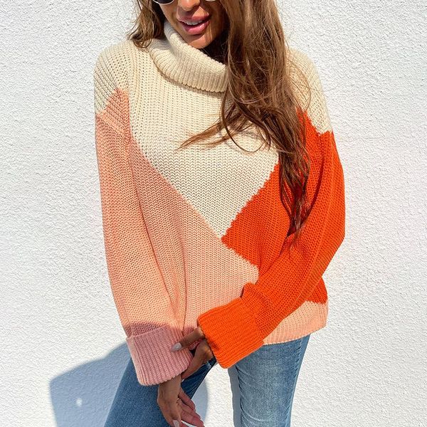 

women's sweaters women basic sweater 2021 autumn winter fashion casual loose thick warm lapel long sleeve pullover knitted female, White;black