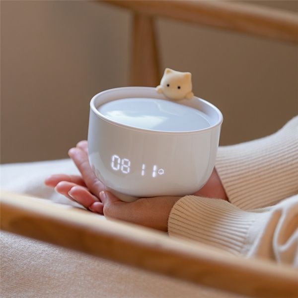 

learning intelligent alarm clock led night light usb charging lovely portable bedside multifunctional lamp with sleeping atmosphere
