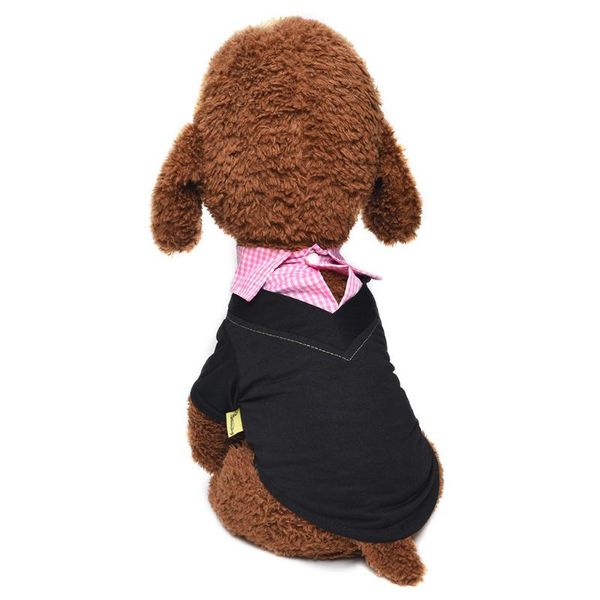 

dog apparel pet cat clothes prince bow tie suit plaid t shirt puppy costume jumpsuit coat summer autumn clothing ubranka dla psa