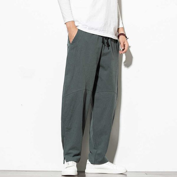 

men's pants mens cotton male summer casual harem man hip hop streetwear solid baggy loose trousers men le8r 0foi, Black