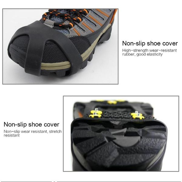 

cords, slings and webbing 10 studs universal ice snow shoe spiked grips cleats climbing crampons winter anti slip shoes cover harness