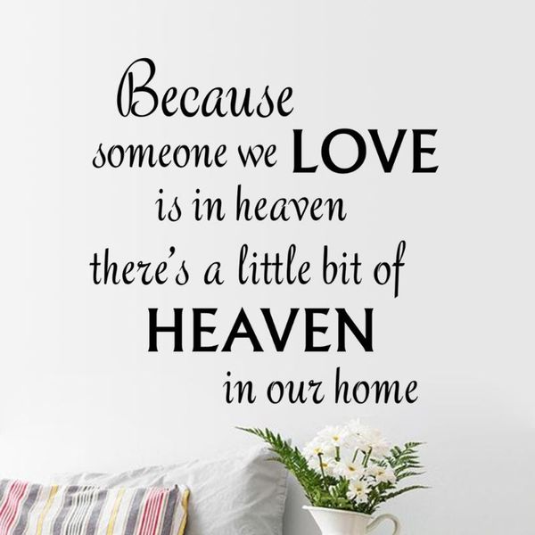 

window stickers because someone we love is in heaven wall creative art carved bedroom study living room sticker can be customized