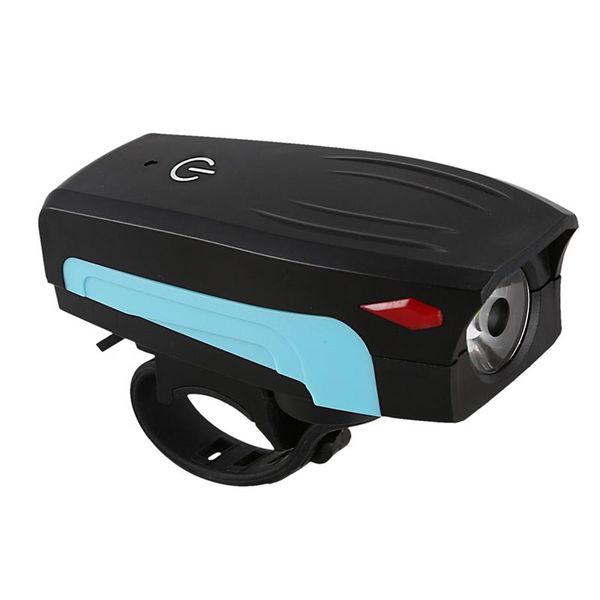 

bike lights bicycle headlights usb charging horn warning night riding equipment blue