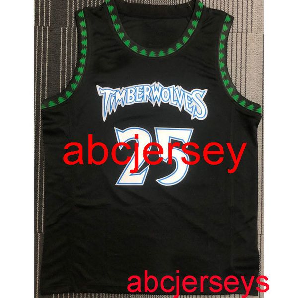 

25# rose 18 retro black basketball jersey embroidery xs-5xl 6xl