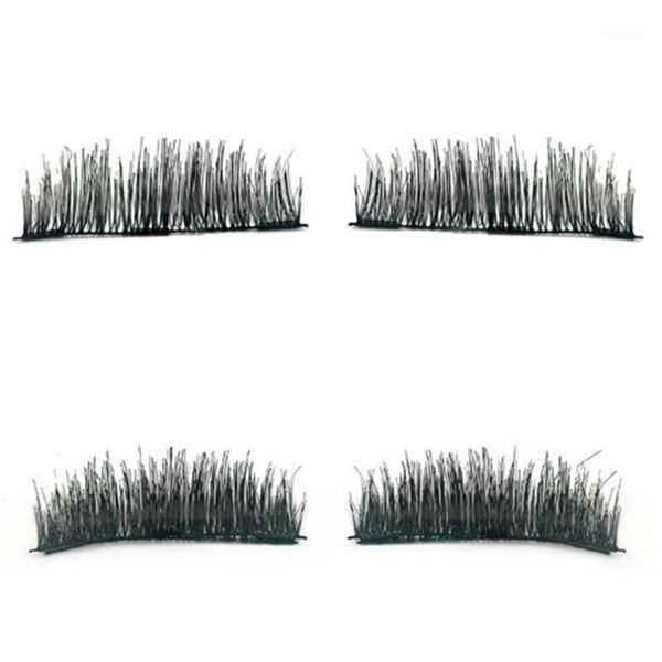 

magnet 2pairs 3d magnetic eyelashes lashes false eye makeup kit gift1
