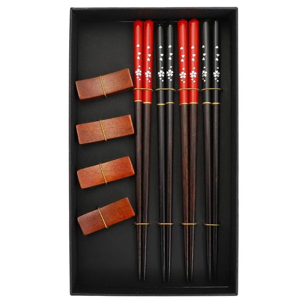 

set home cutlery portable chopsticks and chopstick holder rack gift box