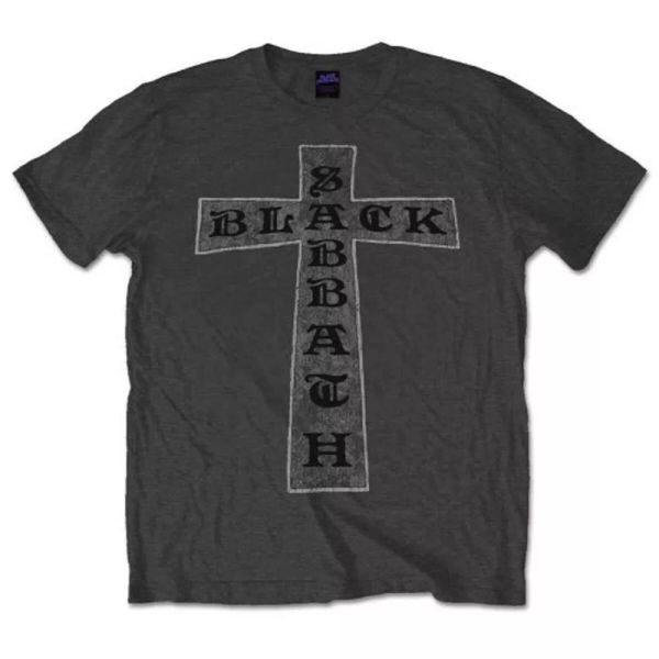 

charcoal black sabbath cross official t-shirt men unisex, White;black