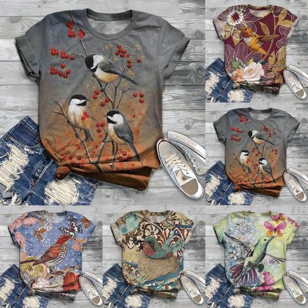 

women's blouses & shirts plus size women 3d animals printed harajuku blouse short sleeve o-neck lady camisetas verano mujer camisa, White