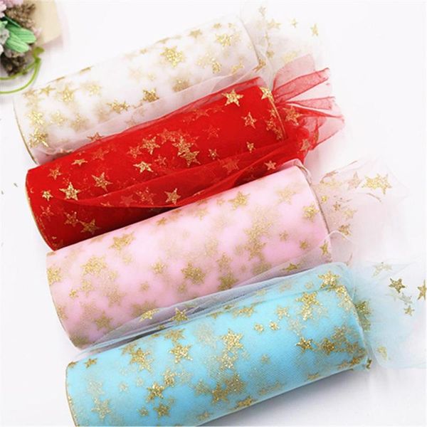 

party decoration stars mesh roll yarn spool tutu skirt wedding tulle for home decor