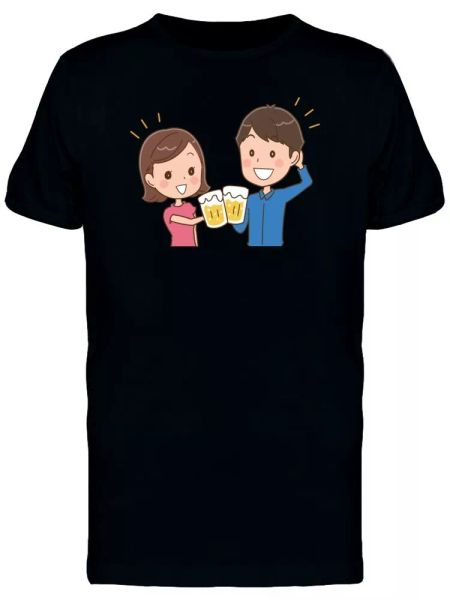 

Cool Couple Cheers With Beer Men's Tee -Image by Shutterstock, White;black
