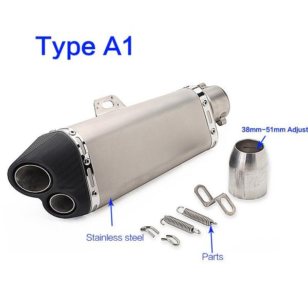 

motorcycle exhaust system muffler pipe echappement moto modified double hole for ninja 300 gsr750 z650 yoshimura nc750x sv650 fz8