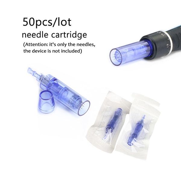 

tattoo needles 50pcs cartridge needle for dr pen a1 microneedling derma tip nutrition input skin care meso blue