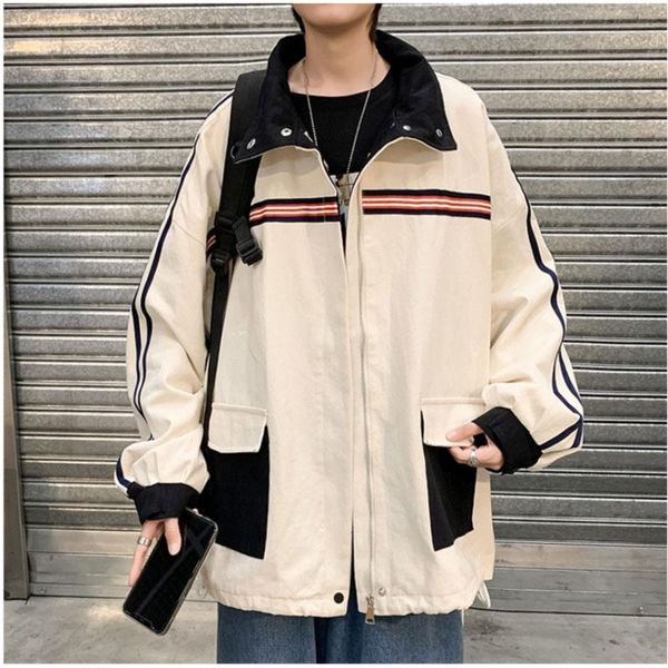 

men's jackets autumn trend versatile casual jacket top, Black;brown
