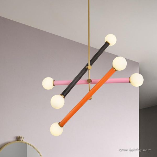 

simple creative nordic children's bedroom pendant lights macaroon living room decoration hanging dining furniture lamps