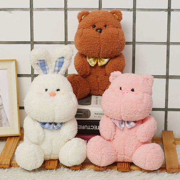 

cartoon cute teddy bear doll baby comforting plush toy gift for children, Blue