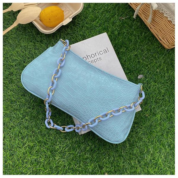 

evening bags shoulder underarm baguette stone pattern 2021 women's brand y2k woman luxury designer handbag bag summer