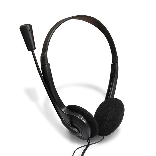 

headphones & earphones 3.5mm wired stereo headset noise cancelling earphone with microphone adjustable headband for pc computer