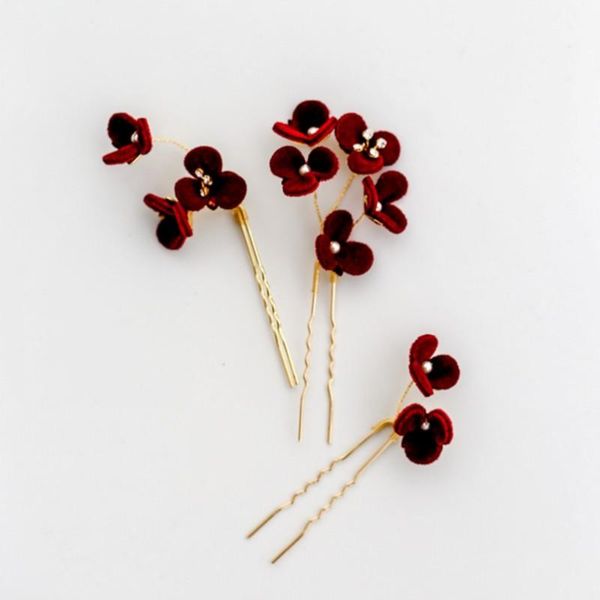 

hair clips & barrettes flower women prom comb pins pearls bridal jewelry handmade wedding accessories, Golden;silver