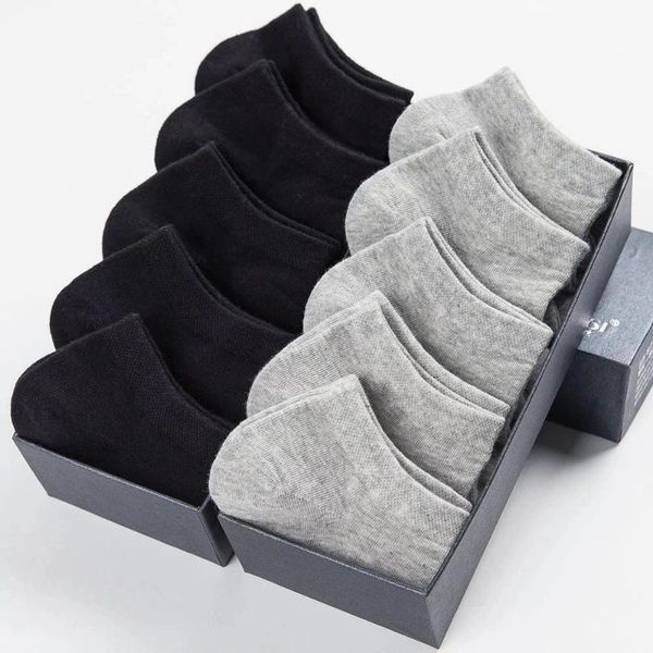 

men's socks 10pairs / lot summer cotton man short fashion breathable boat comfortable casual male white, Black