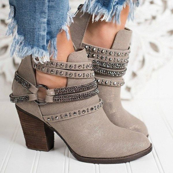 MoneRffi Weibliche Frau Hohe Keile Heels Stiefel Für Frauen Casual Party Kurze Knöchel Damen Gürtel Schnalle Oberschenkel Stiefel