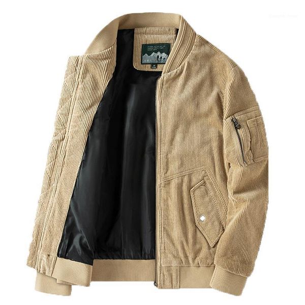 

men's jackets 2021 men cargo corduroy spring autumn casual outfit coats for male clothing plus size outdoor bomber jacket m-4xl, Black;brown
