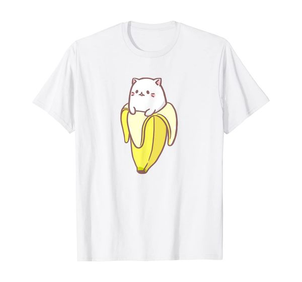 

cat in banana t-shirt, White;black