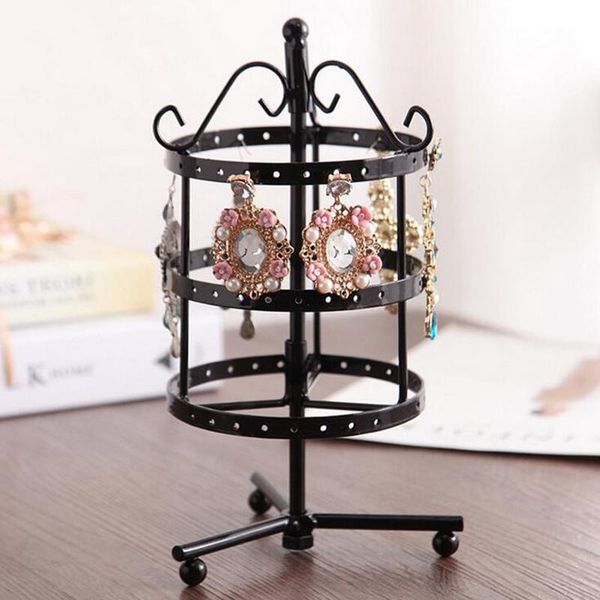 

jewelry pouches, bags fashion metal 4 colors round 72 positions earring stand display organization assemblable jewellery show holder wholesa, Pink;blue