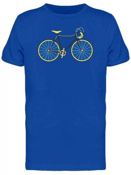 

road bike blue wheels tee men's -image by shutterstock, White;black
