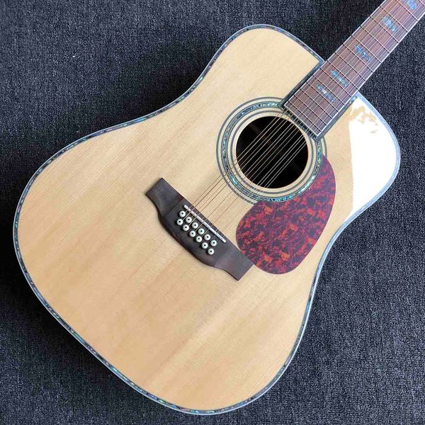 

custom 12 strings 41 inch acoustic guitar ebony fingerboard spruce top