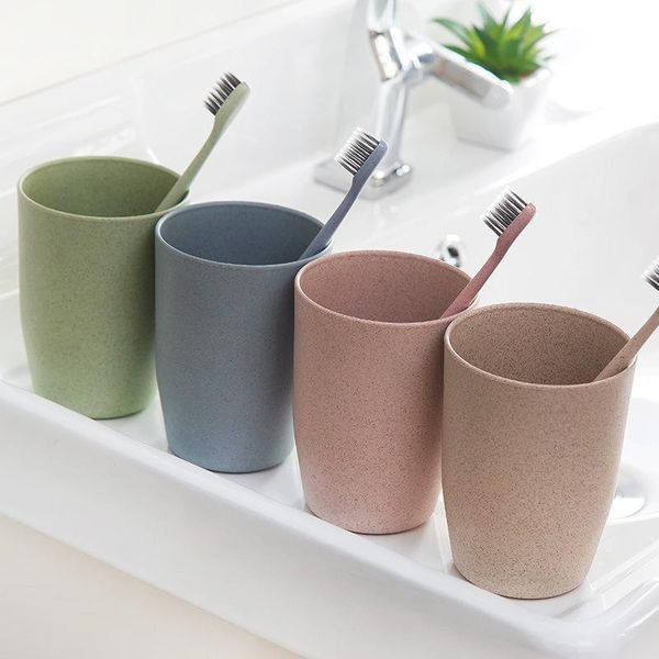 

wheat straw creative toothbrush cup wash wine glasses