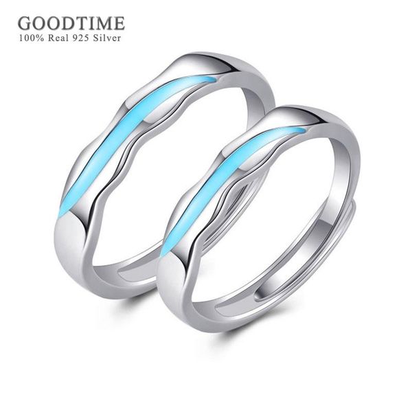 

cluster rings trendy 100% 925 sterling silver epoxy for woman man couple ring wedding engagement party jewelry accessories, Golden;silver