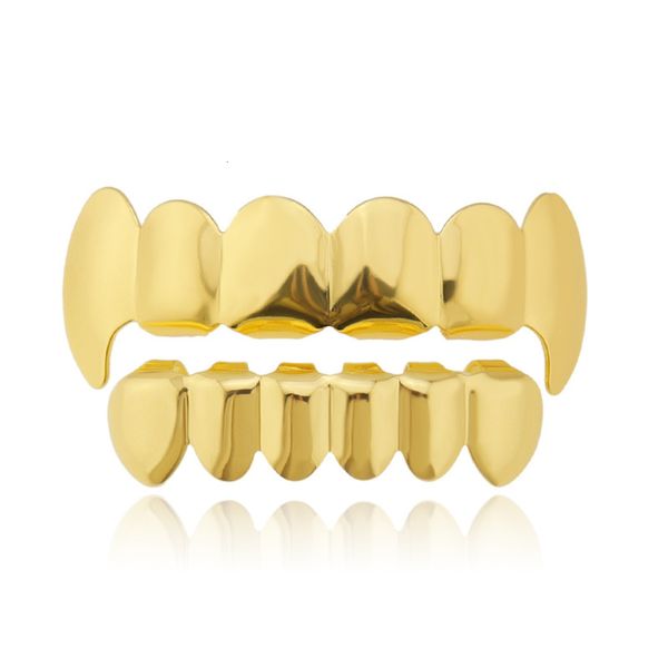 

hip hop teeth grillz electroplate rapper gold braces hiphop fashion jewelry, Silver