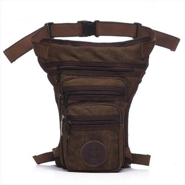 

casual waterproof canvas waist pack bags military men fanny leg fashion thigh hip pouch 4 colors