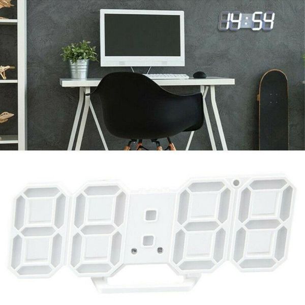 

wall clocks office clock decor gift modern white digital 24/12 hour timer alarm